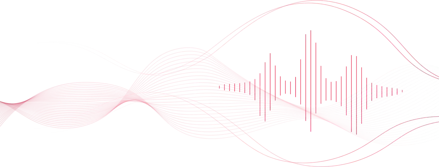 fone com ondas de audio coloridas
